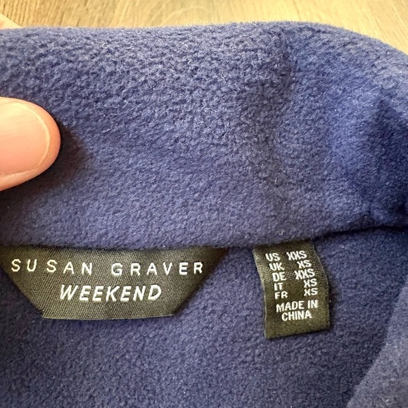 Susan Graver Weekend Fleece Jacket – Women’s XXS (Fits Like an Oversized Small) - Picture 9 of 13
